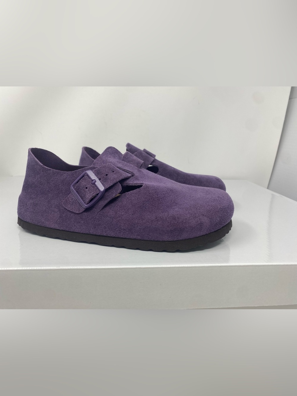 Maibulun Sz 39/8.5 Purple Suede Boho Hippie Comfortable Slip On Shoes